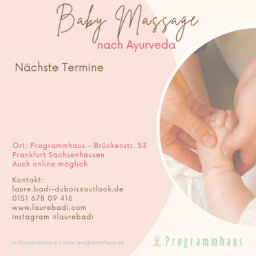 Babymassage nach Ayurveda @ Programmhaus